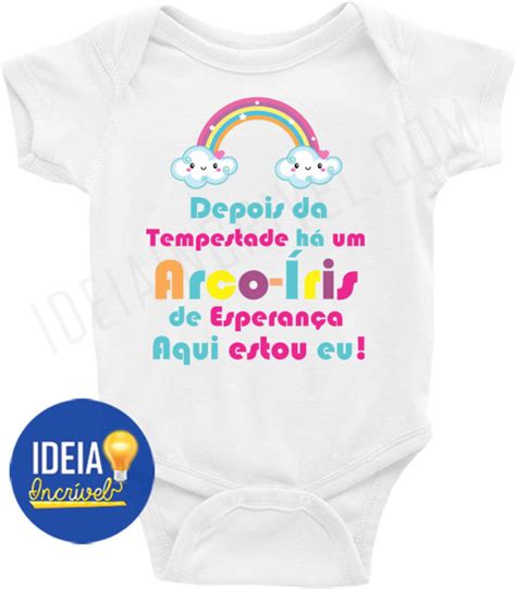 Body Infantil Beb Depois Da Tempestade H Um Arco Ris Elo