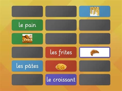 La Nourriture Memory Matching Pairs