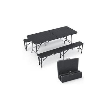 Ensemble De Table Et Bancs Camping Pliables Cm Hdpe Style Polyrotin