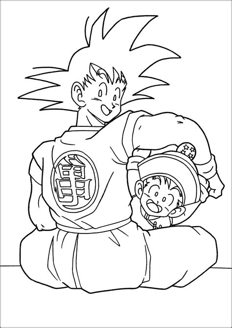 Goku Coloring Pages for Children