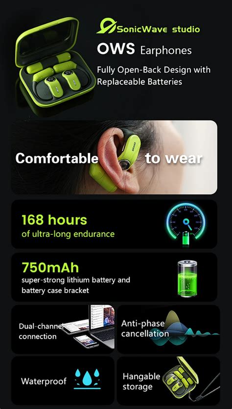 Sonicwave OWS Wireless Earbuds Offer 168hrs Of Playback Geeky Gadgets