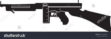 Big Sniper Rifle Silhouette Vector Illustration Stock Vector Royalty