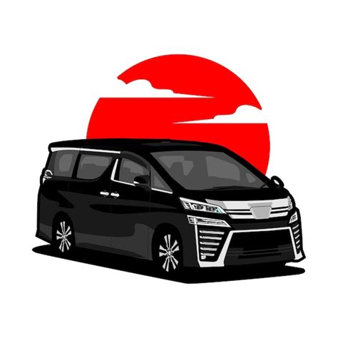 Illustration Vectorielle De Modèle De Voiture De Luxe Mpv Premium