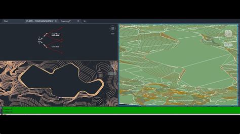 Uni O De Superf Cie Do Plat E Terreno Natural No Autocad Civil D