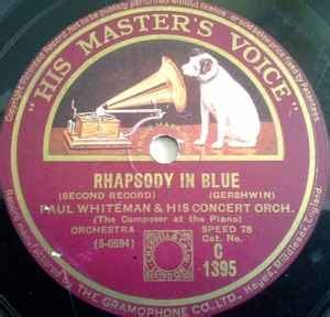 Paul Whiteman & His Concert Orch. – Rhapsody In Blue (1937, Shellac ...