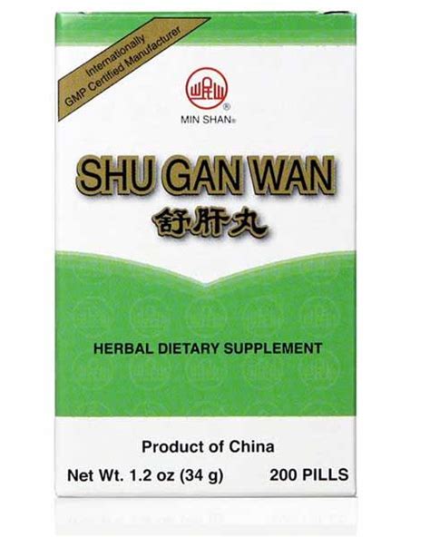 Shu Gan Wan Sooth Liver Teapills 200 Pills Mw 3678