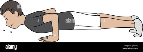 Men Doing Push Ups Stock Vector Image And Art Alamy