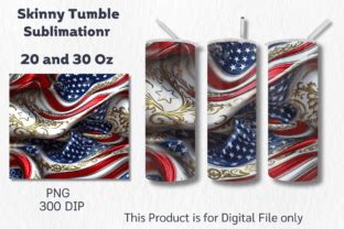 D American Flag Tumbler Wrap Png Graphic By Aart Ta Creative Fabrica