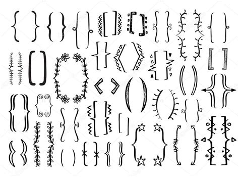 Vectores Corchetes Decorativos Png Dengan Santai