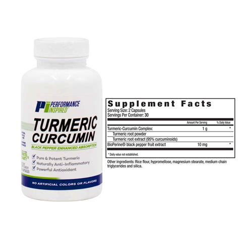 Turmeric Curcumin Supplement Capsules | Performance Inspired Nutrition