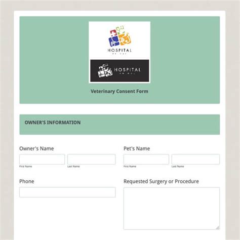 Veterinary Consent Form Eliminate Data Entry Formstack