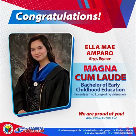 Valenzuelacity On Twitter Congratulations To Krisha Rich Reyes Ella