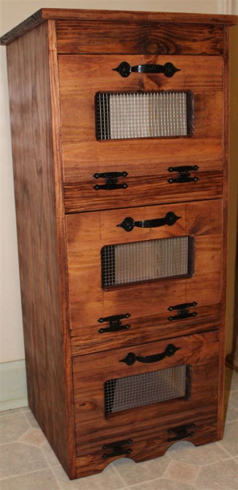 Best Seller Vegetable Bin Wood Potato Storage Box Rustic Etsy