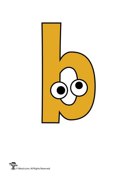 Lowercase Cartoon Letter B Woo Jr Kids Activities Childrens