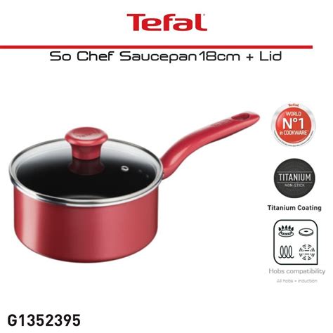 Tefal So Chef Saucepan Panci Cm Lid Shopee Indonesia