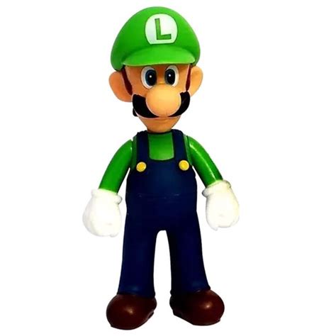 Boneco Luigi Articulado Cm Pvc Super Mario Bros Grande Shopee Brasil