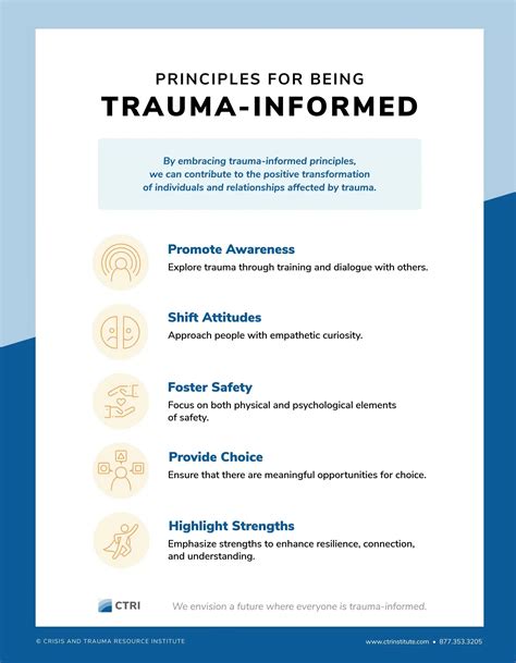 Principles For Being Trauma Informed Crisis And Trauma Resource Institute