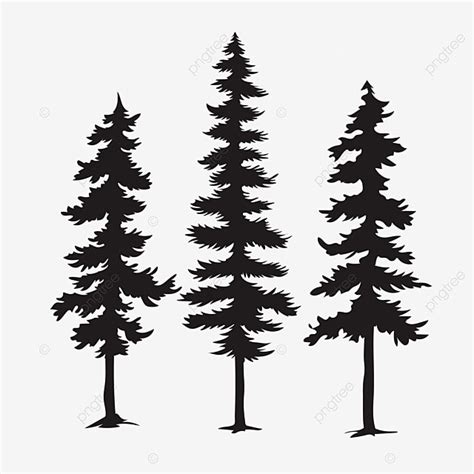 Watercolor Pine Tree Silhouette Vector Png Silhouette Of Pine Tree Pine Tree Tree Clipart