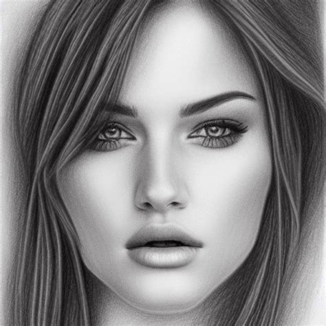 Pencil Drawing Of The Most Beautiful Woman Alive · Creative Fabrica