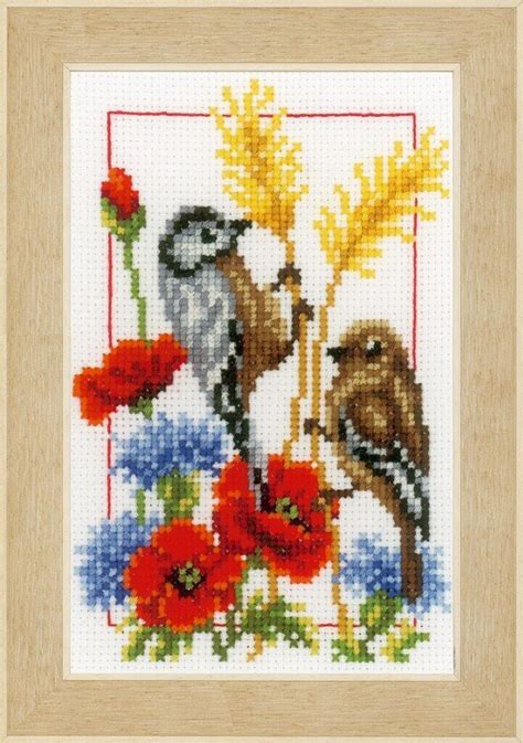 Vervaco Counted Cross Stitch Miniature Kit Set Of Four Seasons