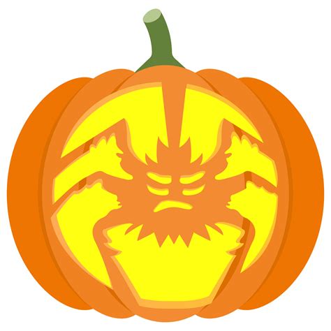 Spider Clothing Eyes Pumpkin Stencil | Free Printable Papercraft Templates