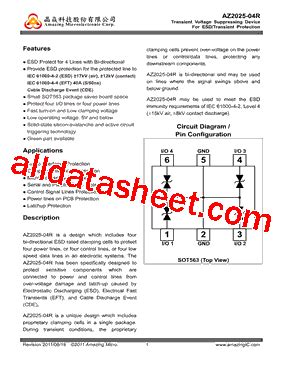 Az R R G Datasheet Pdf Amazing Microelectronic Corp