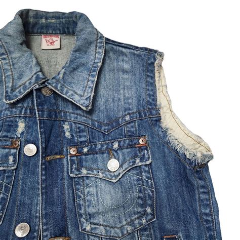 Jeans Vests By True Religion Tattered Mens Fashion Tops And Sets