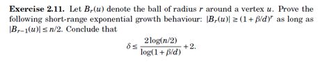 Exercise 2 11 Let Br U Denote The Ball Of Radius R