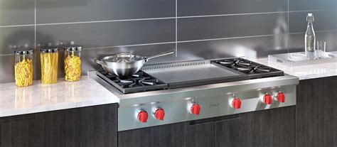 Wolf 48" Sealed Burner Rangetop - 4 Burners and Infrared Dual Griddle ...