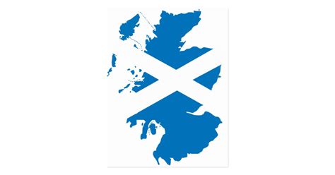 Scotland flag map postcard | Zazzle.com