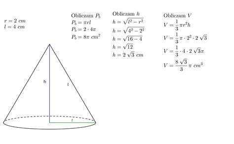 przekrój osiowy stożka jest trójkątem równobocznym którego bok ma