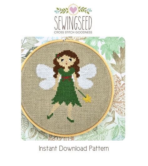 Woodland Fairy Cross Stitch Pattern Instant Download