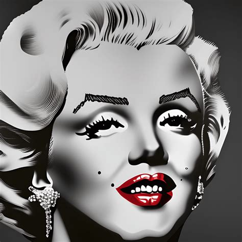 Marilyn Monroe Hyper Realistic Intricate Detail Warhol Style · Creative