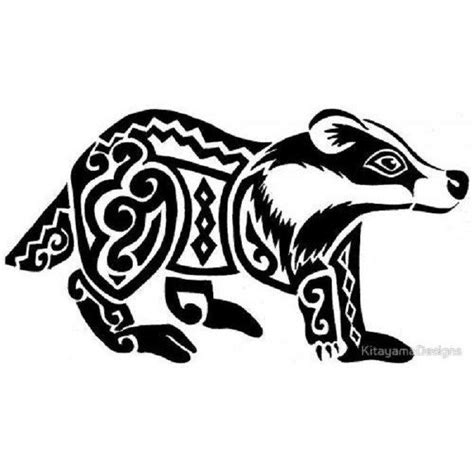 Tribal Badger Amee House Spirit Animal Art Badger Tattoo Animal