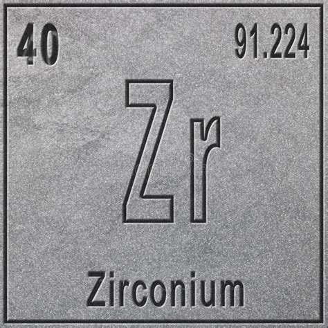 Zirconium on the Periodic Table of the Elements Stock Image - Image of chimical, nature: 148501487