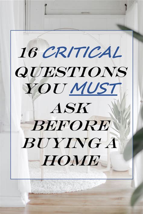 16 Questions To Ask Before Buying A House Artofit