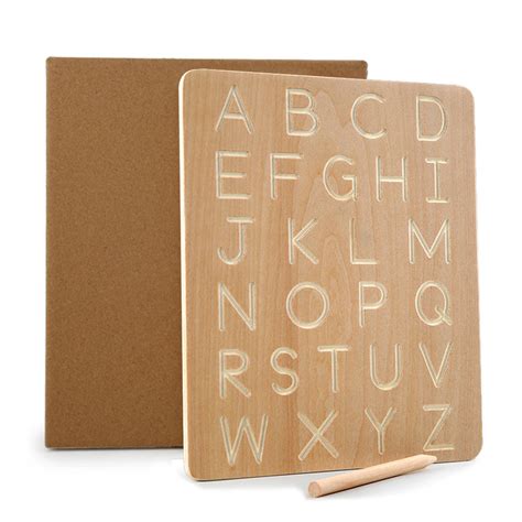 Wooden Early Education Tool Writing Groove Letters Groove Writing