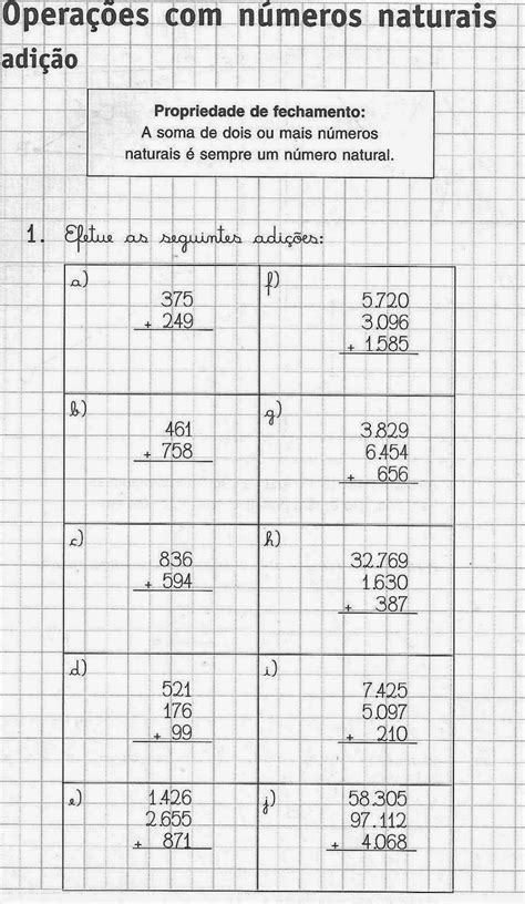 Janelinha De Atividades OperaÇÕes Com NÚmeros Naturais AdiÇÃo E SubtraÇÃo Para 5º Ano