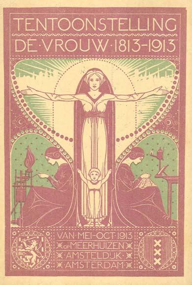 Litho Ausstellung Amsterdam 1913 kleines Format Wiener Werkstätte