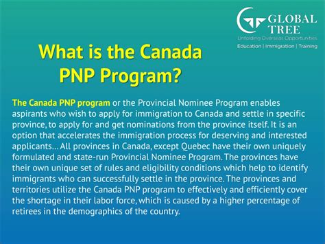 PPT PNP Canada Immigration Canada PNP Program Global Tree