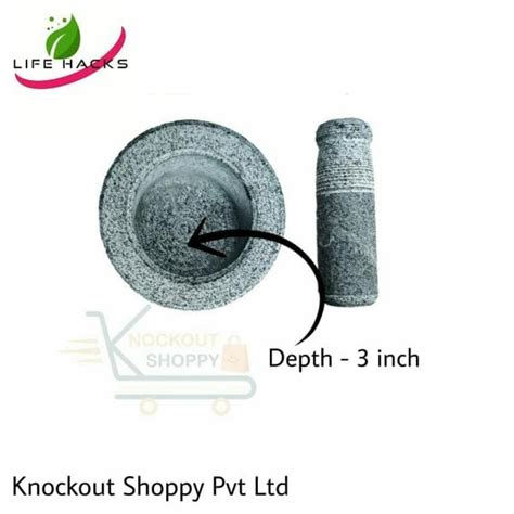 Inepta South Indian Traditional Stone Mortar And Pestle Stone Grinding