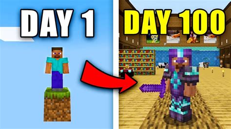 I Survived Days On One Block In Minecraft Youtube