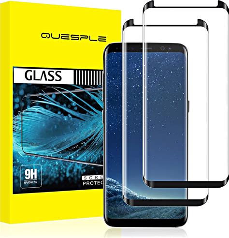 QUESPLE 2 Pièces Verre Trempé pour Samsung Galaxy S8 Haute Qualité