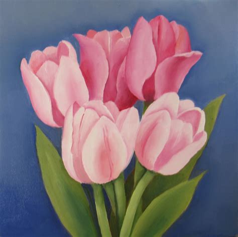 Nel's Everyday Painting: Soft Pink Tulips - SOLD