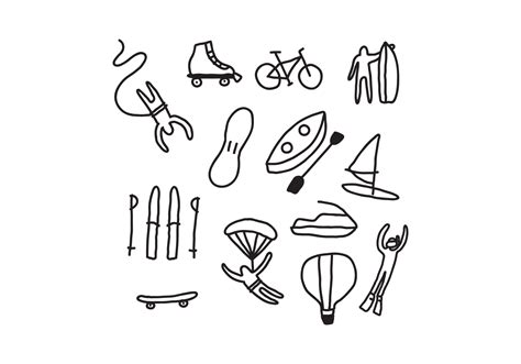 Accessories For Extreme Sports 156375 Vector Art at Vecteezy