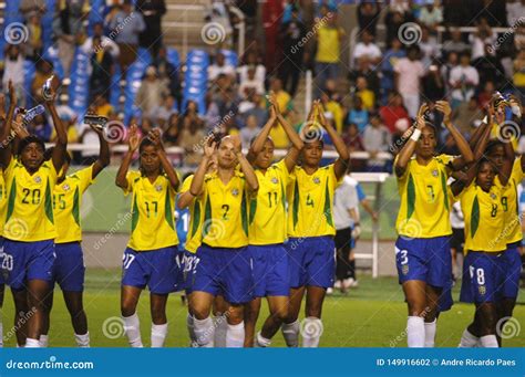 Brazilian Women`s Soccer Team Editorial Photography - Image of martha ...