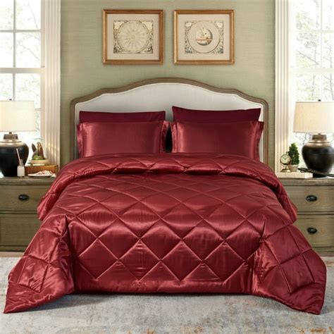 Jml 6 Piece Comforter Set Silky Soft Satin Bed In A Bag With Sheets