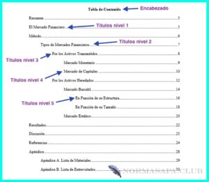 Tabla de Contenido o Índice > Normas APA - Actualización【2025