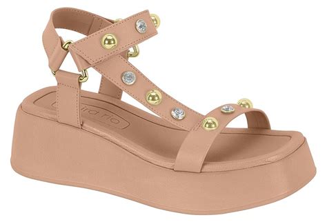 Sandália Beira Rio Nude Frank Chaves Calçados