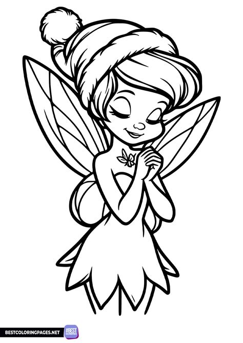 Tinker Bell Christmas Coloring Pages Free Printable Coloring Pages